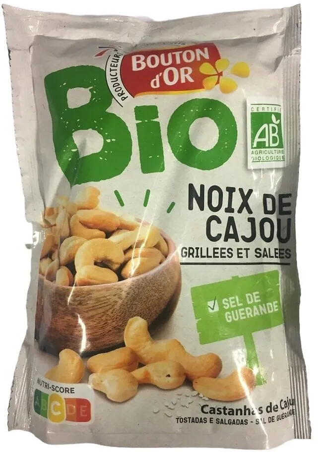 Noix de cajou grillées et salées - BIO
