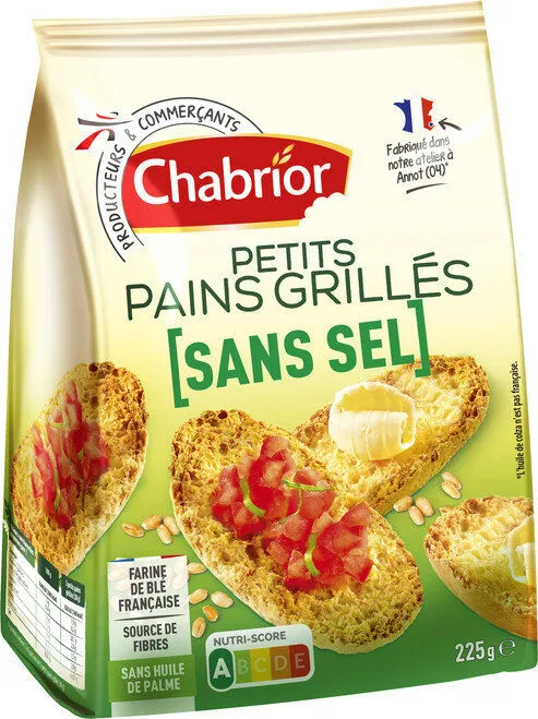 Petits pains grillés sans sel