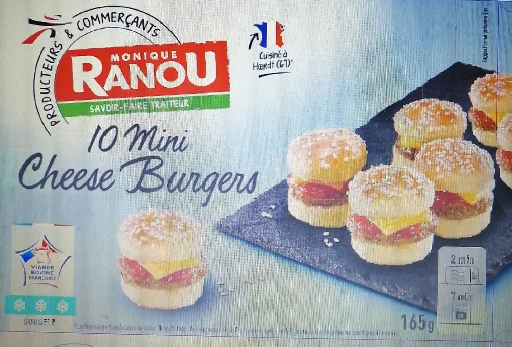 10 mini cheese burgers