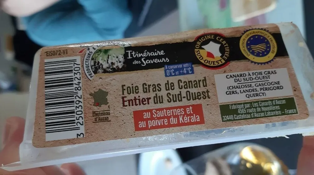 Foie gras de canard entier du sud-ouest