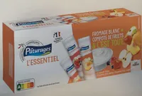 Tubes fromage blanc et compote de fruits