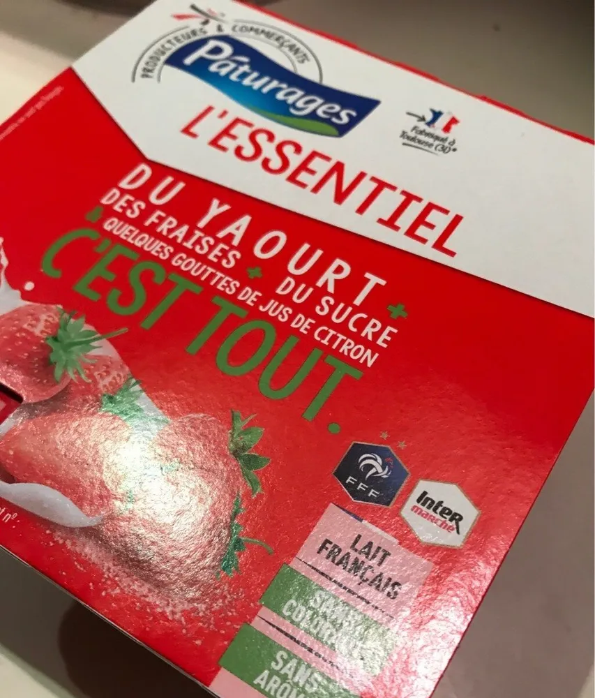 L'essentiel yaourt brassé à la fraise