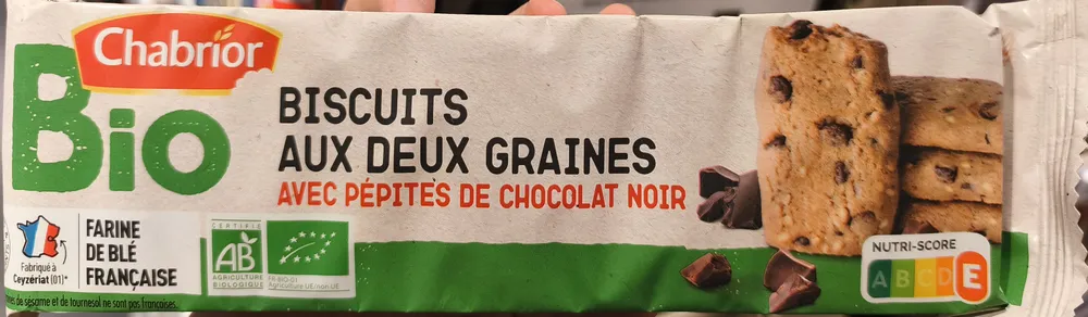 Biscuits aux deux graines avec pépites de chocolat noir BIO - 140g