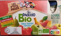 GOURDES Purée de fruits MULTIVARIETES (pommes, poires, fraises, bananes) SSA - BIO - 12 x 90 g - P'tits Prods