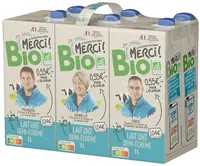 Lait 1/2 ecreme uht bio bq pack 6x1l merci!