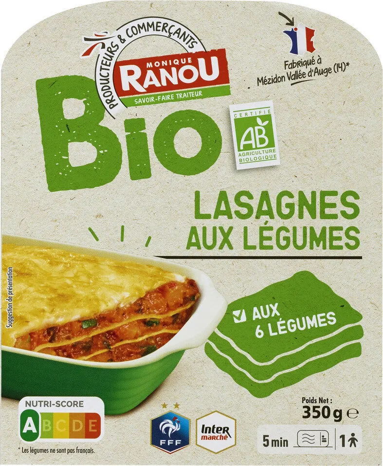 LASAGNES AUX LEGUMES BIO
