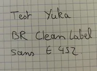 Test BR clean label sans e452