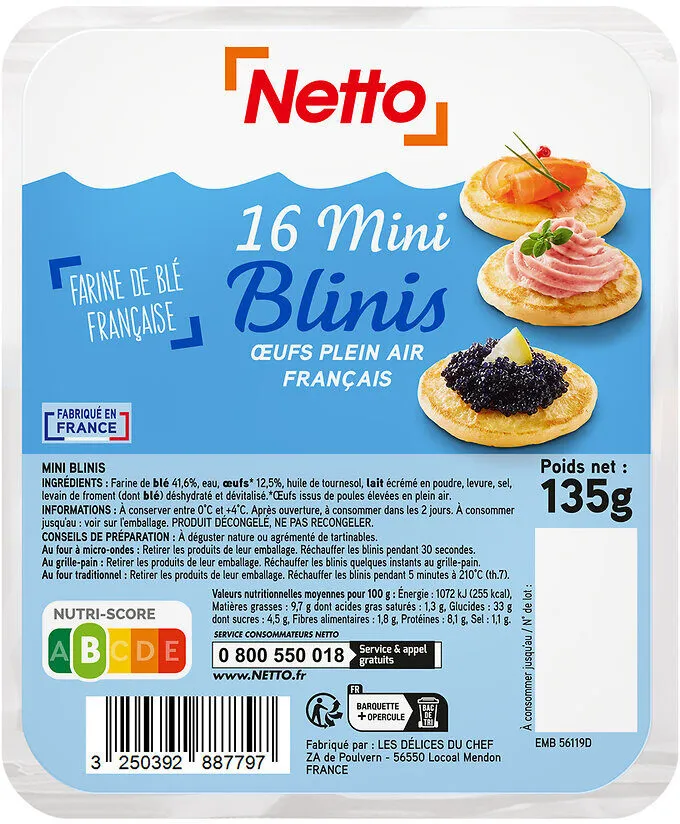 16 mini Blinis