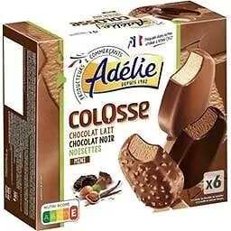 Mini colosses panachés Chocolat noir, praliné, vanille/ chocolat lait - x6 360mL