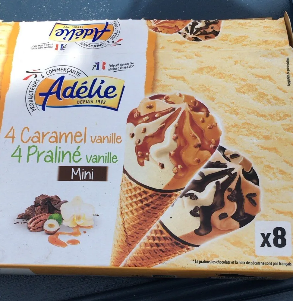 Mini ; carzmel vanille 4 praline vanilke