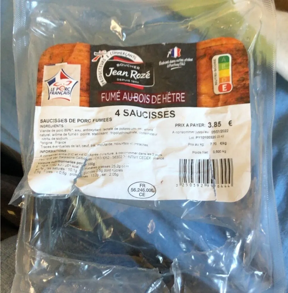 Saucisses de porcs fumées