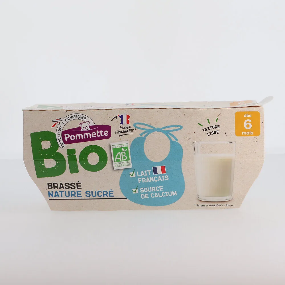 Dessert lacté BIO nature sucré - dès 6 mois