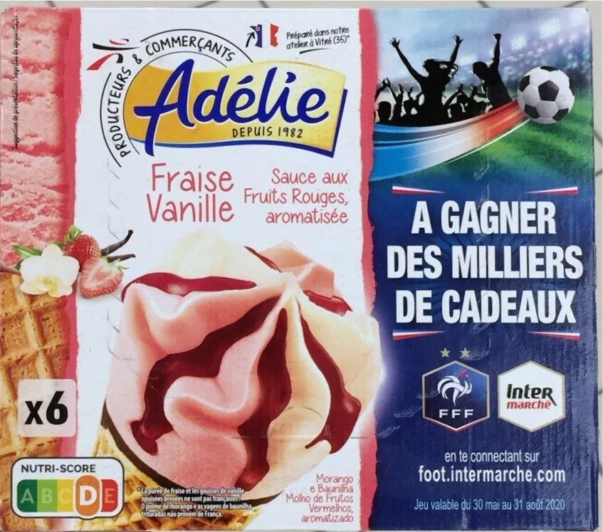 Glace vanille fraise