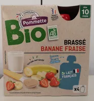 Gourde BIO Brassé banane fraise - 340g (4x85g) - 10 mois