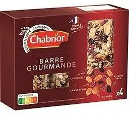 Barres de céréales gourmandes cranberry x4