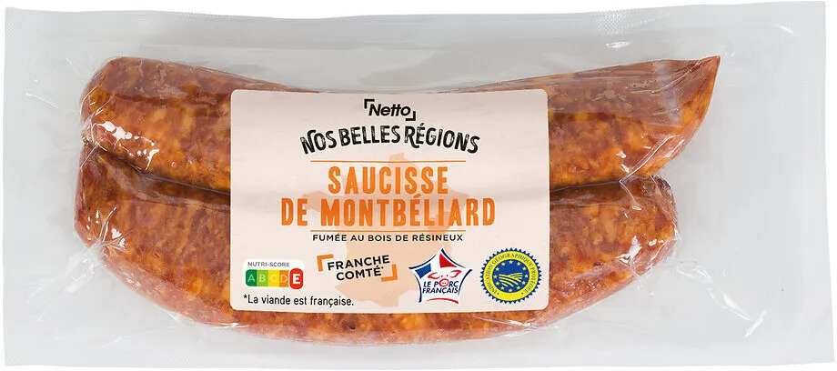 SAUCISSE DE MONTBELIARD CUITE IGP x2 250g