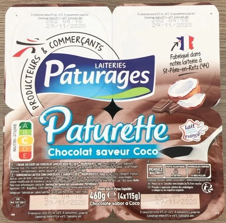 Paturette choco saveur coco
