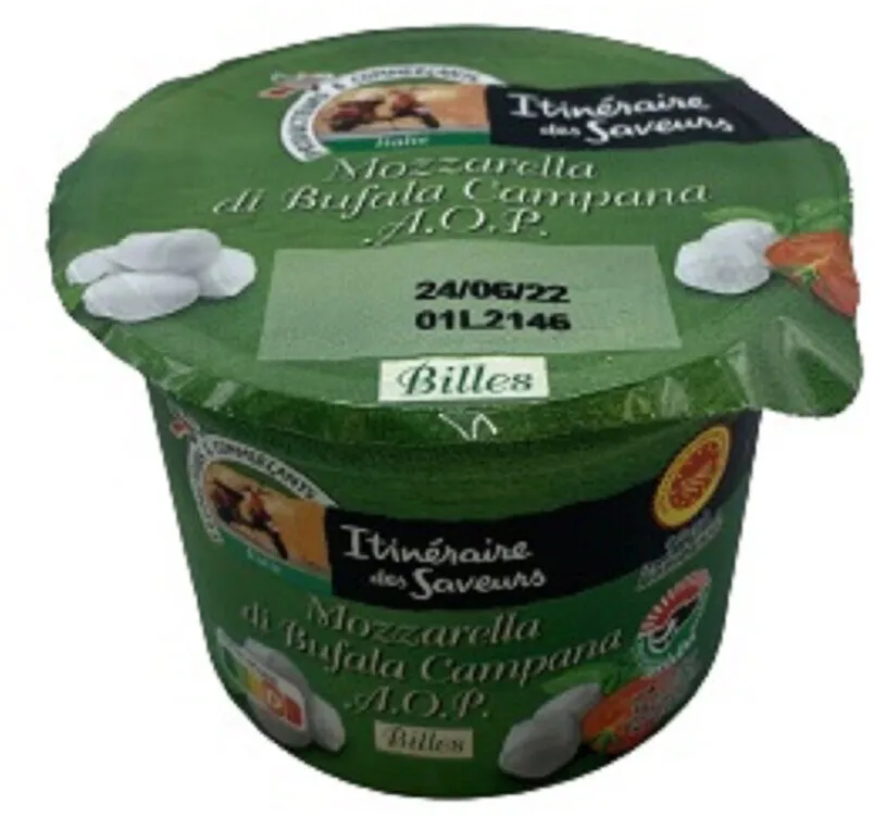 Billes de mozzarella di bufala aop 120g
