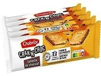 Biscuits garnis d'une tablette de chocolat au lait - 135g (5 x 27g) - Crak'n choc