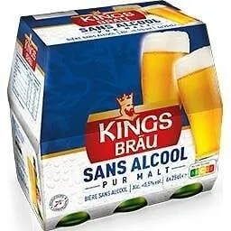 Bière sans alcool Alc. <0.5% vol. 6x25cl KINGSBRAU