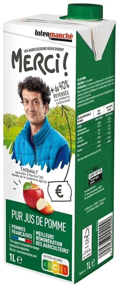 Pj pomme merci ! brique 1l