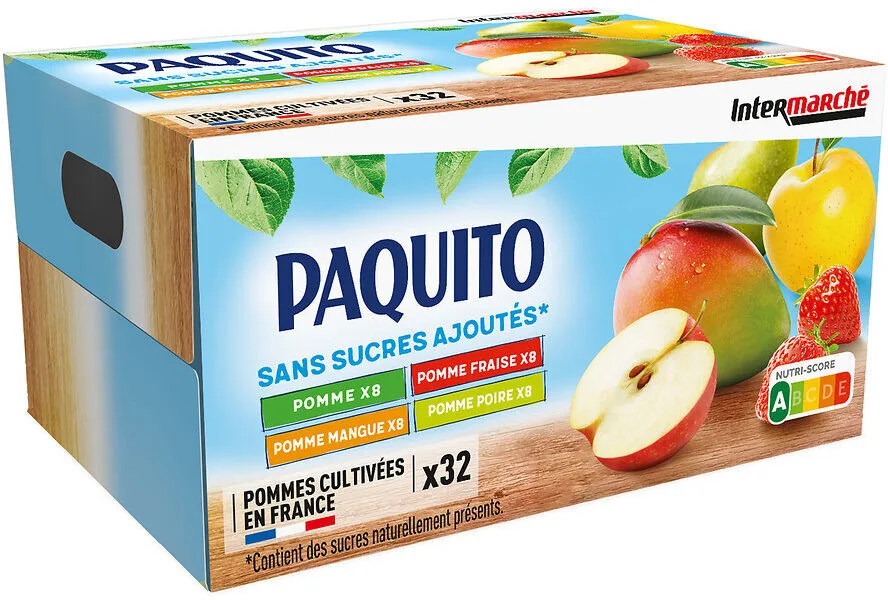 GOURDES Spécialité de fruits MULTIVARIETES (pommes, fraises, poires, mangues) SSA - 32 x 90 g - Adulte
