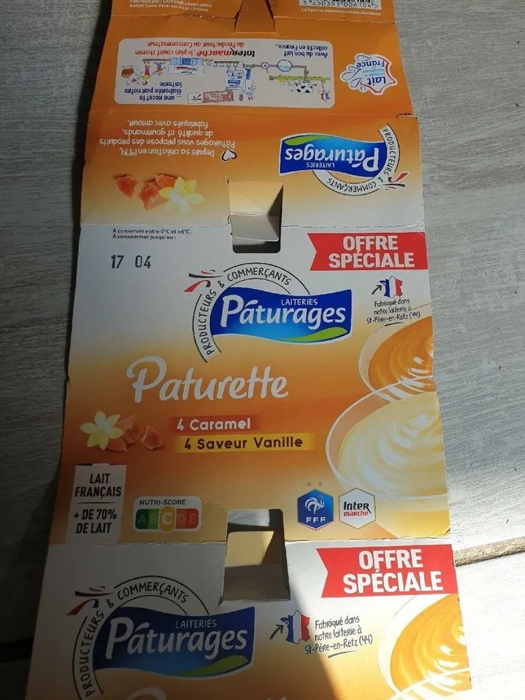 Paturette 4 caramel 4 saveur vanille