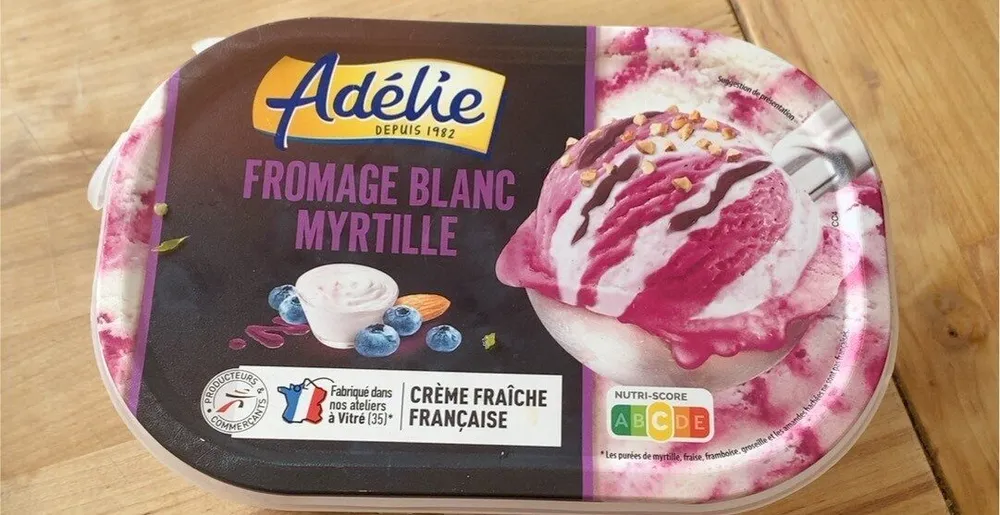 Glace fromage blanc myrtille