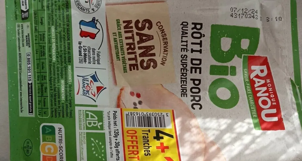 Roti de porc bio