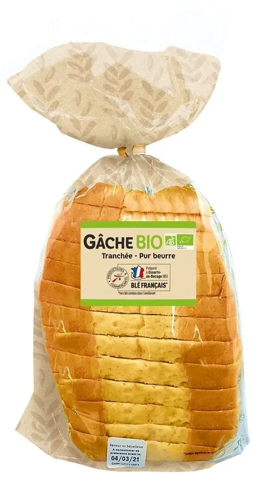 Gache en tranche pur beurre bio 350g p&c