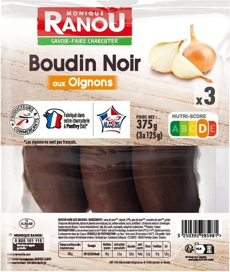 Boudin Noir aux Oignons