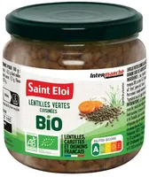 Lentilles vertes cuisinées Bio
