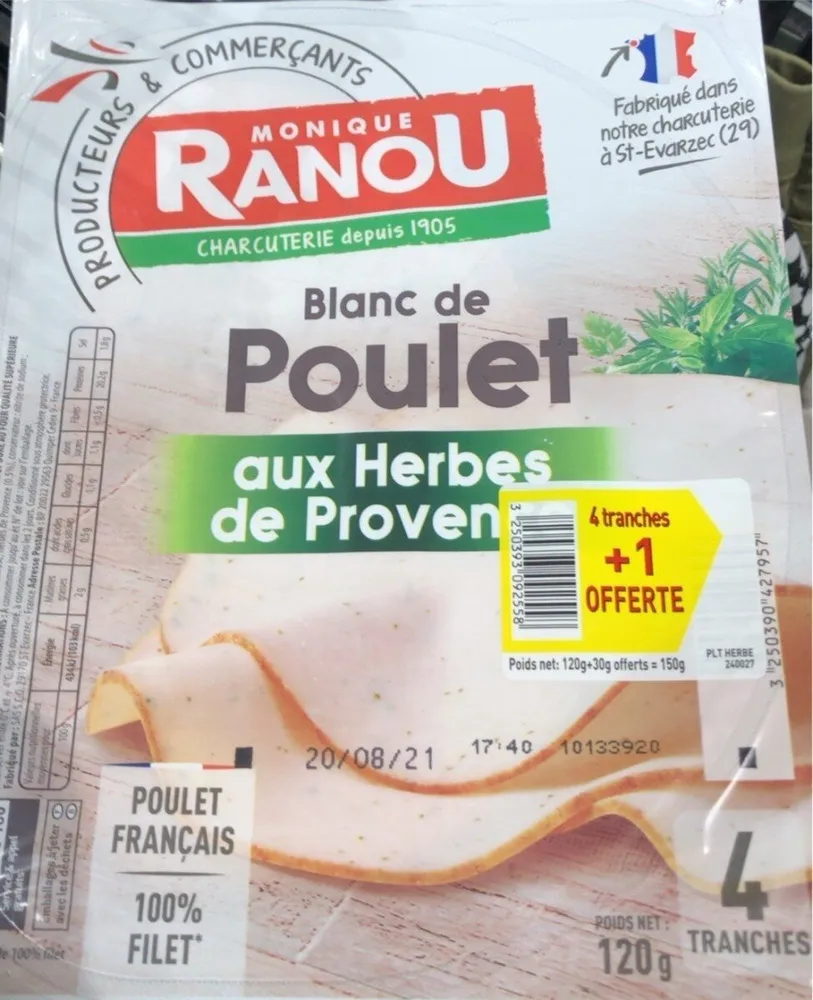 Blanc de poulet aux herbes