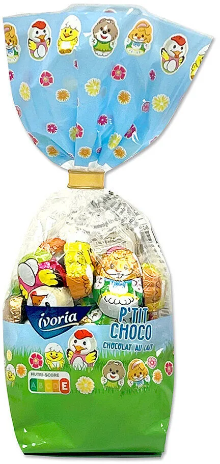 Sachets mix figurines chocolat au lait Pâques 160g