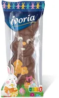 Moulage Lapin décor fleur Lola chocolat au lait - 125g