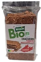 Crackers à la mozzarella, à l'emmental, à la tomate et aux graines de lin et de sésame - BIO