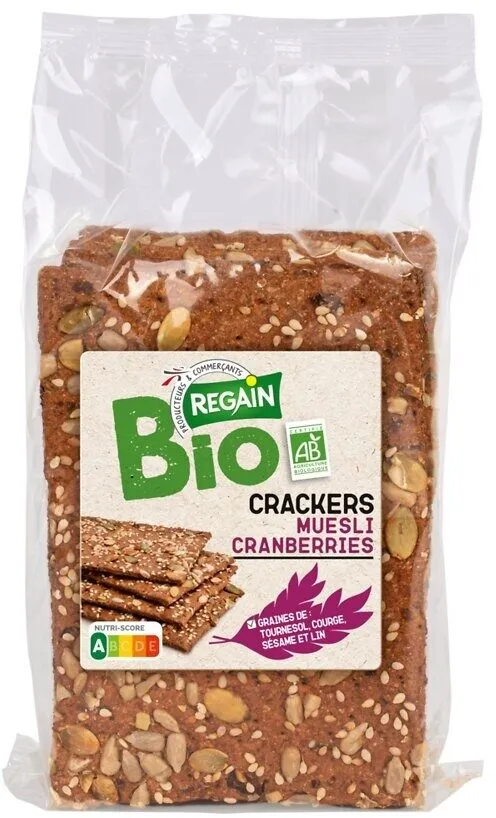 Crackers aux graines et aux cranberries - BIO