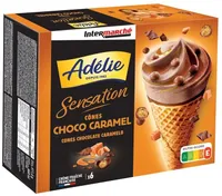 Cône gourmand chocolat caramel