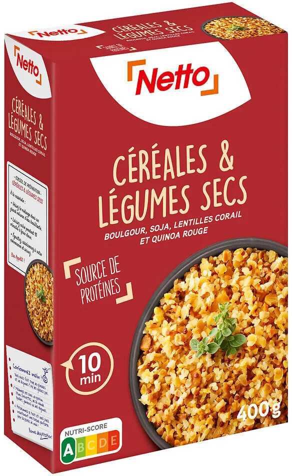 Mélange céréales et légumes secs étui 400 gr
