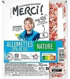 Allumettes natures sup tsr merci 2x75g