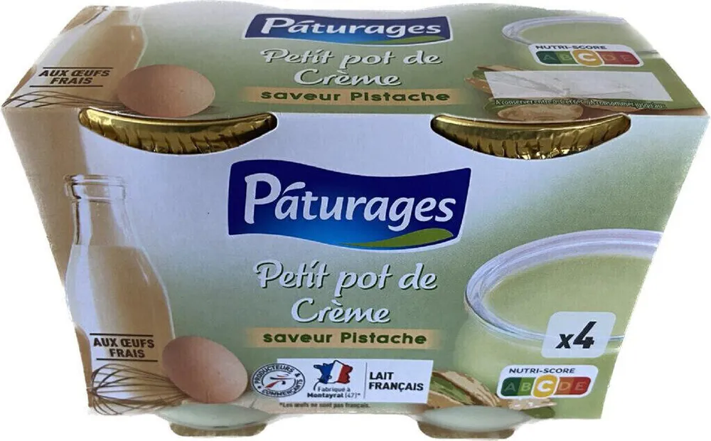 Crème dessert saveur pistache
