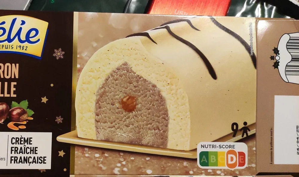 Bûche marron vanille