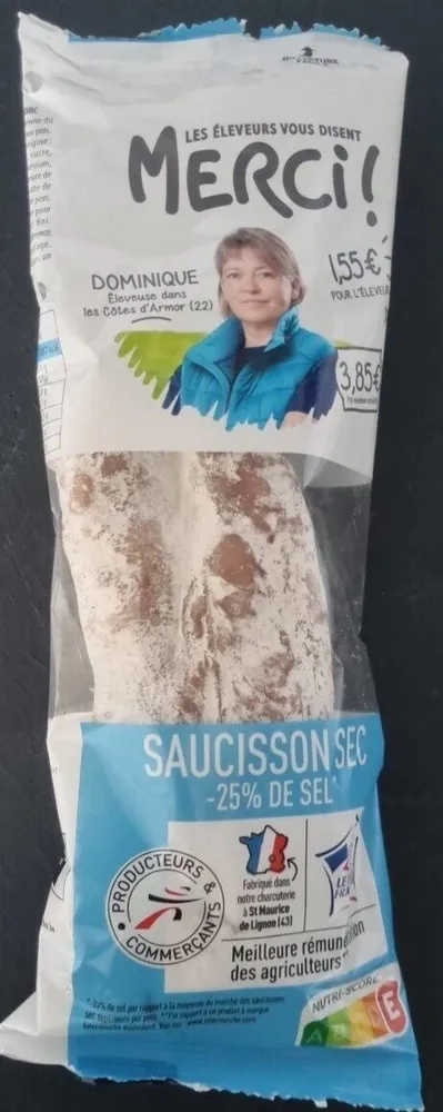 Saucisson sec -25% de sel