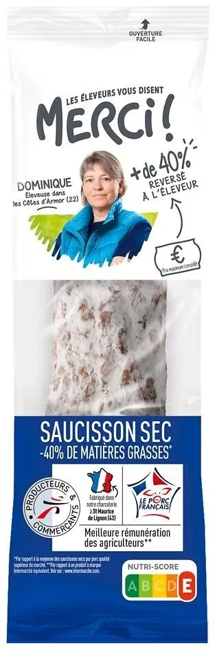 Saucisson sec réduit en MG (Le dégustation) - 225g