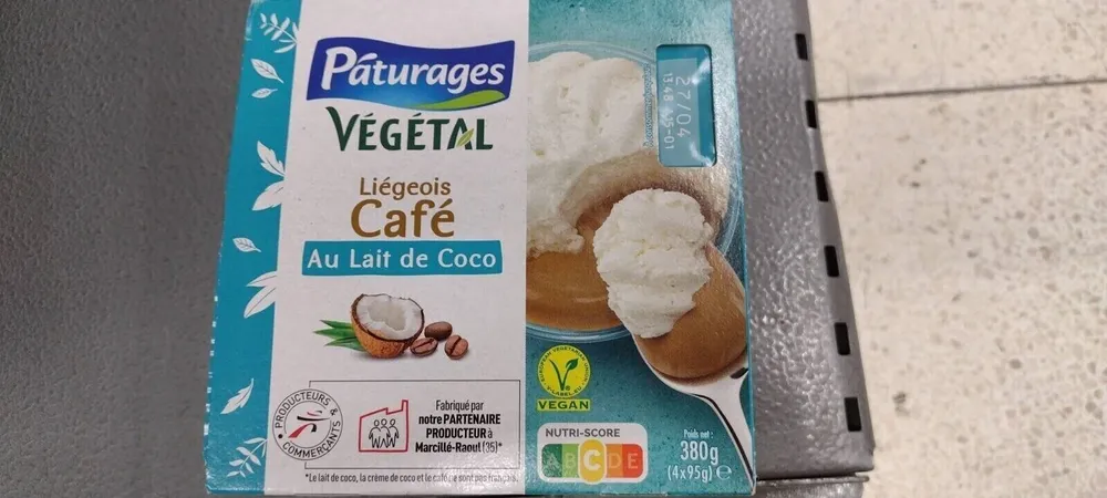 liegéois café au lait de coco