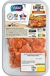 Poulet émincé cru basquaise
