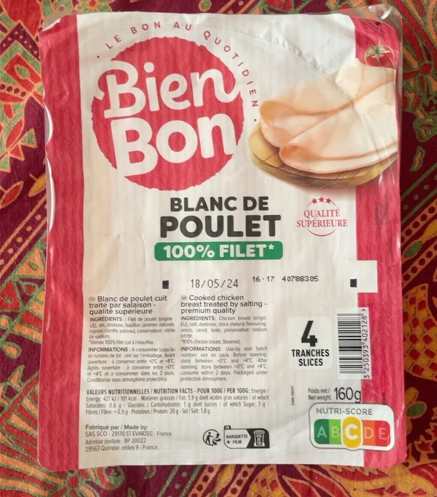 Blanc de poulet 100%filet