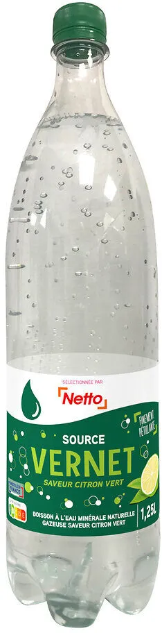 Eau gazeuse aromatisee citron vert select netto 1,25l