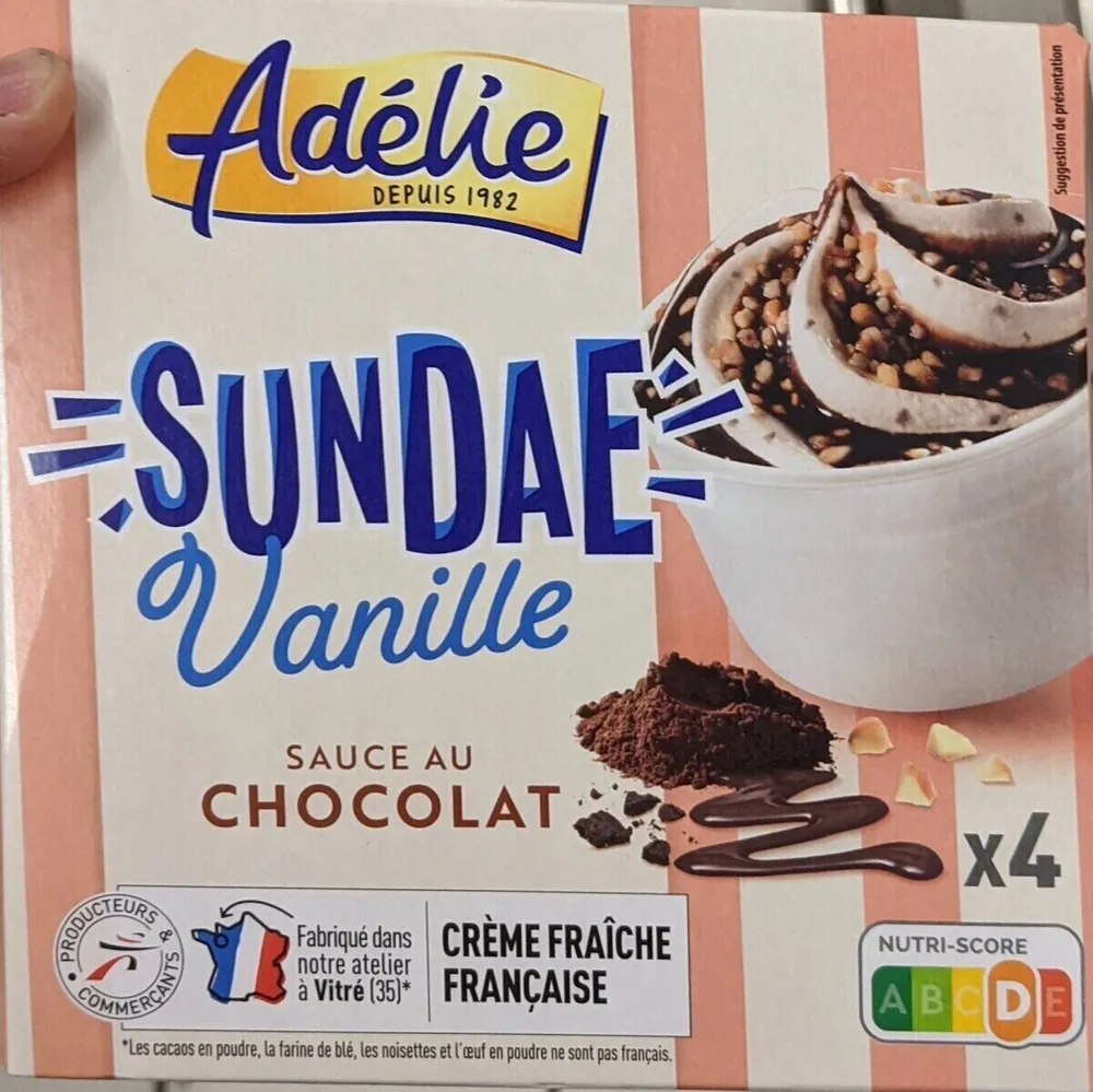 Sundae vanille sauce chocolat