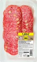 Saucissons sec aux noisettes en tranche